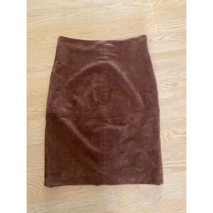 Ivanka Trump Faux Suede Brown Skirt SIZE 4